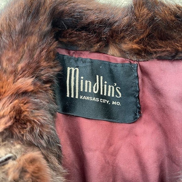 Vintage RARE Mindlin’s Auburn Mink Fur Bat Wing Cape Coat - Picture 3 of 10